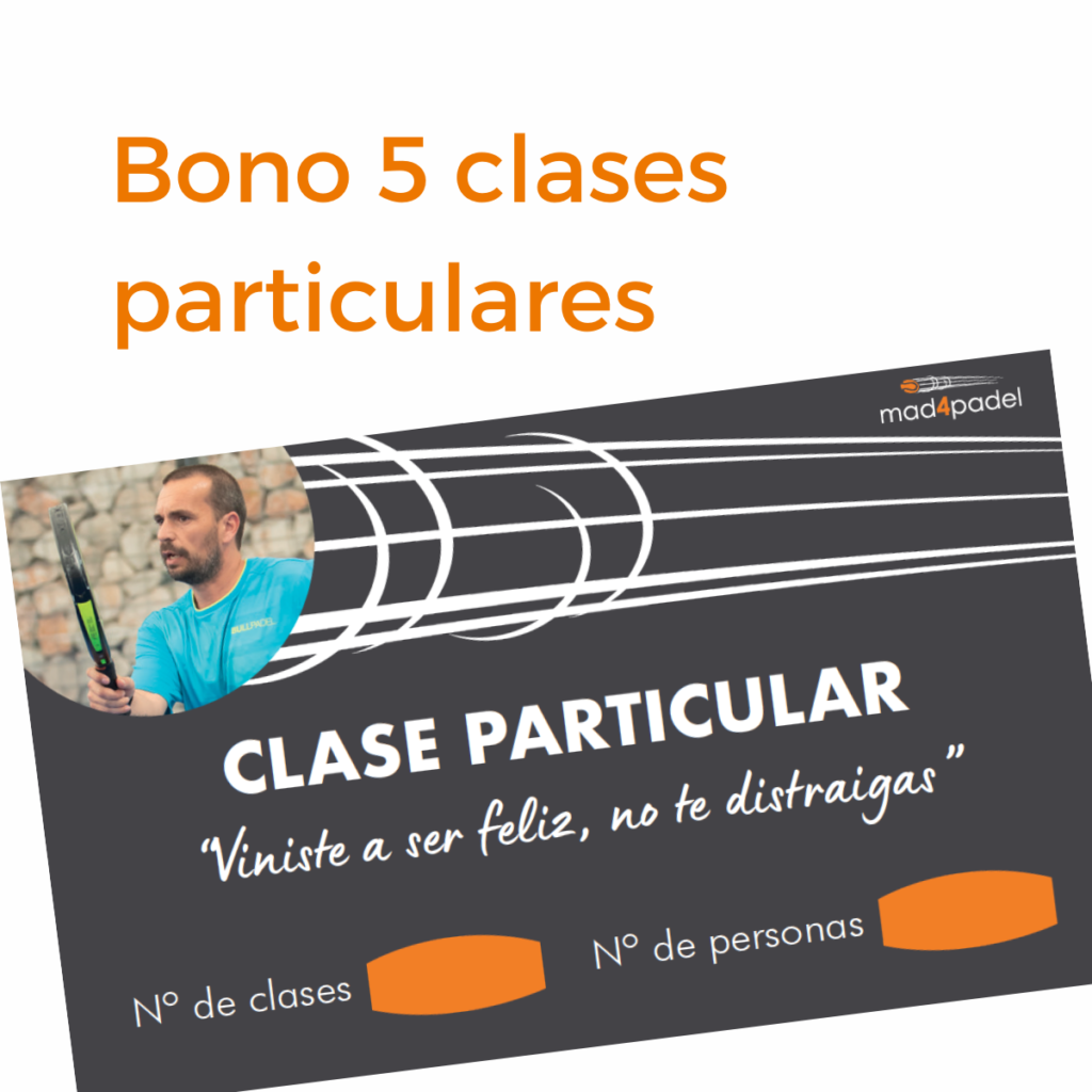 Bono 5 clases particulares - Mad4Padel